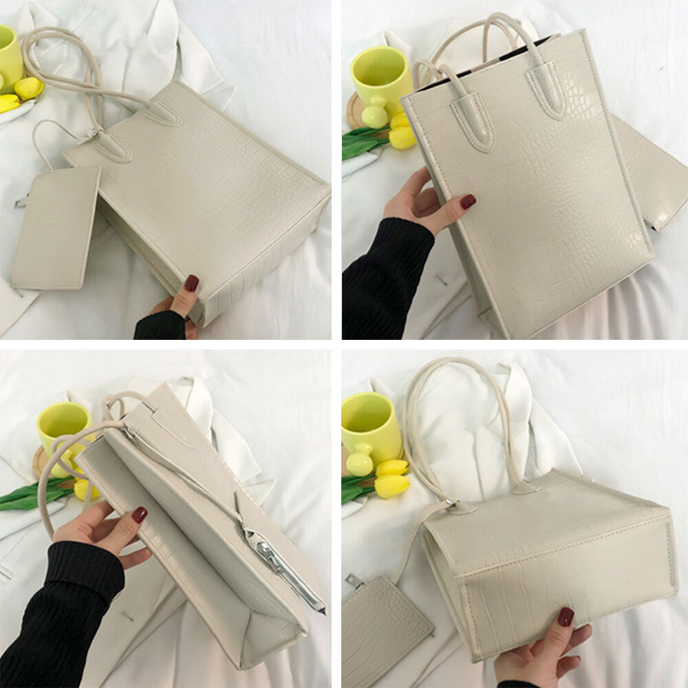 ボーグラン ポーチ付 クロコダイル アクセント 異素材切替 トートバッグ 極美品】 ボーグラン JRA クロコダイル 牛革 異素材切替 トート