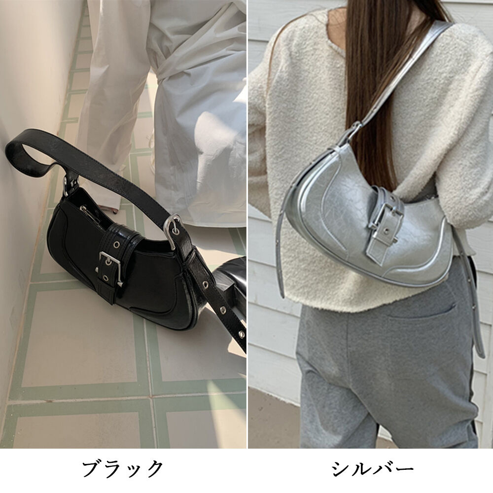 threetimes ハーフムーンバッグ threetimes(スリータイムズ) ミニ ハーフムーンバッグ ツタム