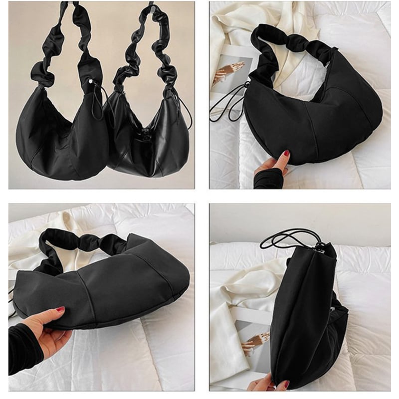 PUレザーギャザーナイロントートバッグ | Bagoodtimeshop