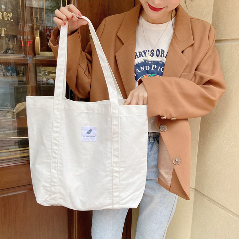 unitude ホワイト キャンバス バッグ 大きめ 大容量キャンバストートバッグ | Bagoodtimeshop