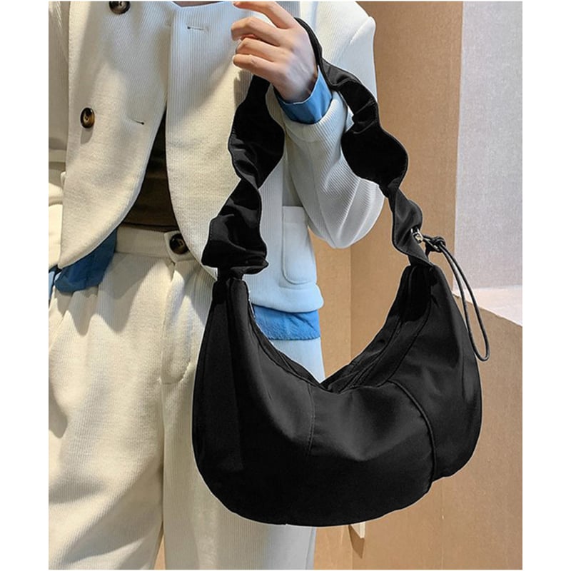 ブラック トートバッグ ナイロン レザー ZAKKA-BOX（ザッカボックス） トートバッグ リアルレザーハンドル