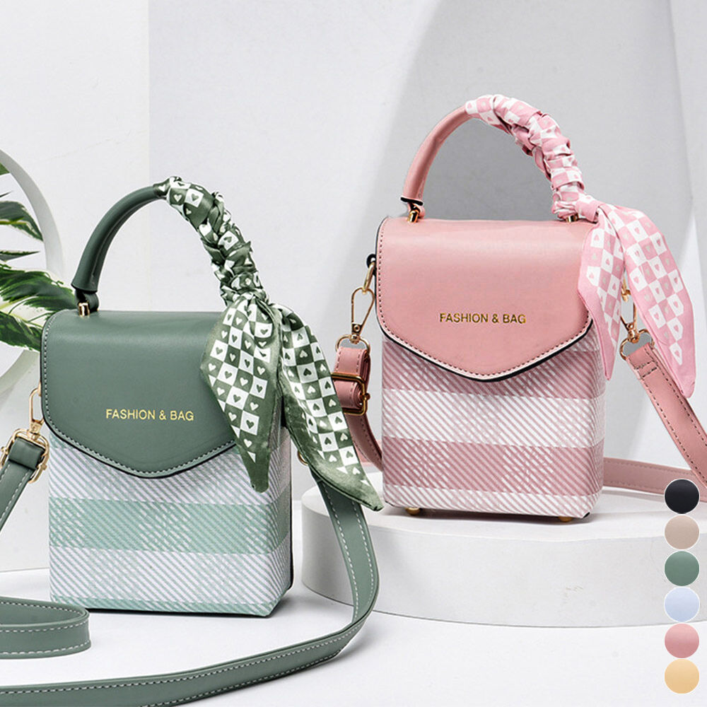 スカーフ付き 縦型ミニショルダーバッグ | Bagoodtimeshop