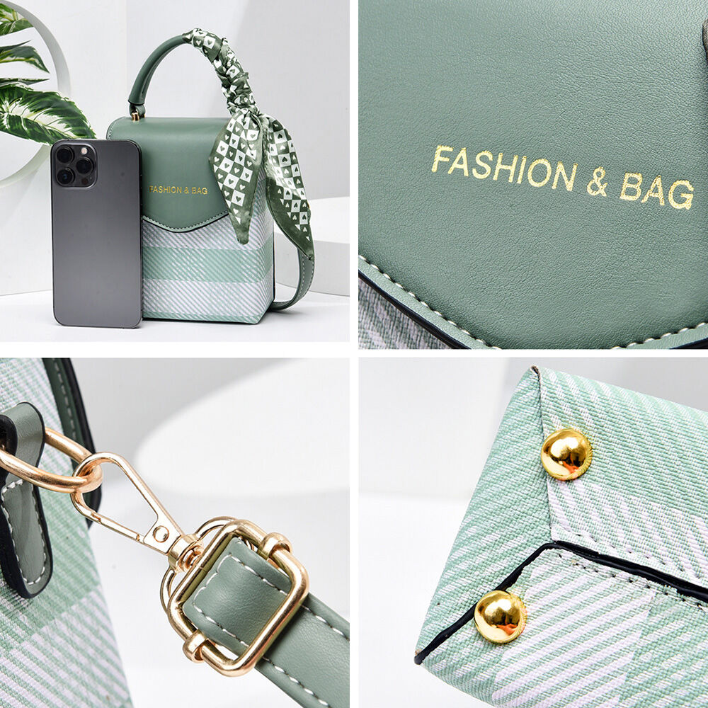 スカーフ付き 縦型ミニショルダーバッグ | Bagoodtimeshop