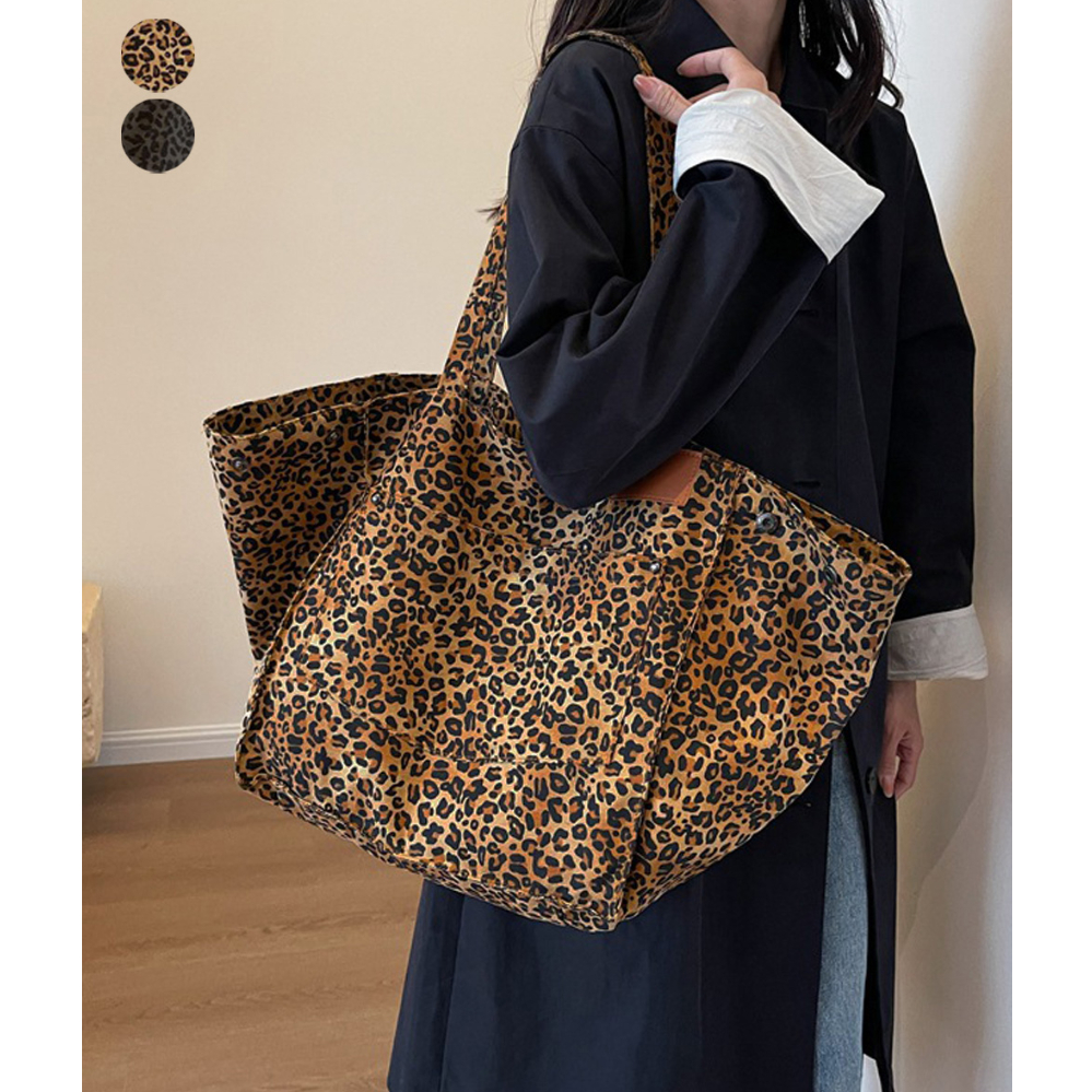 ♡ レオパード バック Leopard print pony tote shoulder bag ユニセックス男女兼用