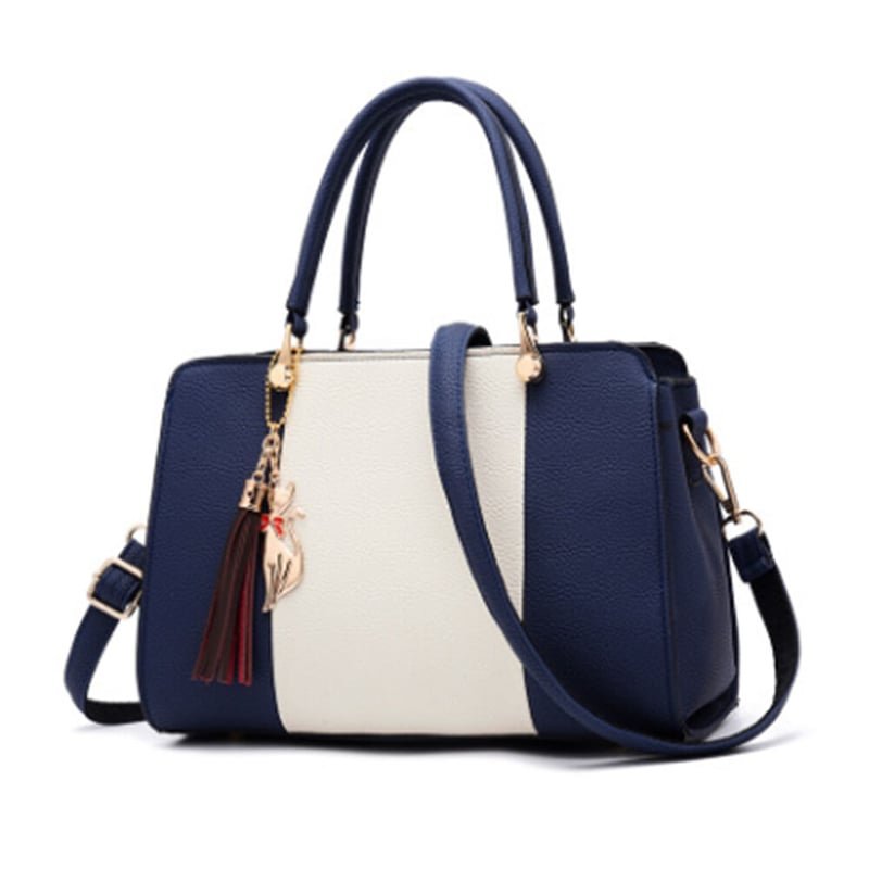 2wayバイカラーショルダーバッグ チャーム付き | Bagoodtimeshop 2wayバイカラーショルダーバッグ チャーム付き | Bagoodtimeshop