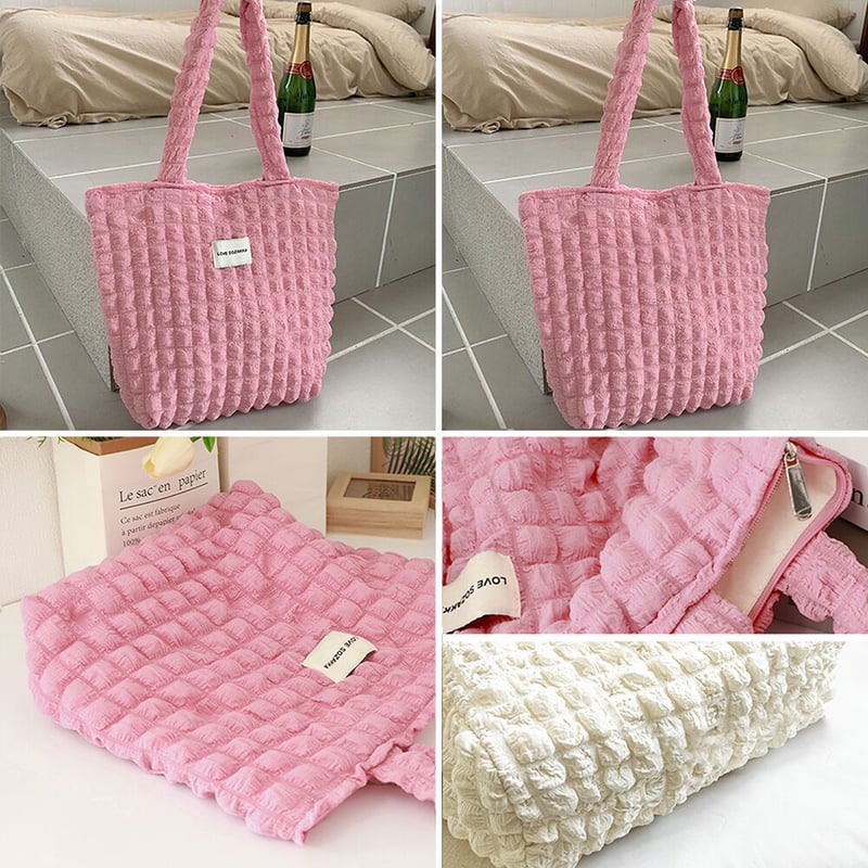 ワッフル風ぽこぽこトートバッグ | Bagoodtimeshop