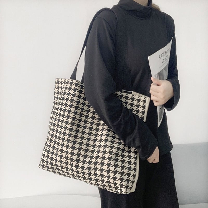 千鳥格子トートバッグ | Bagoodtimeshop