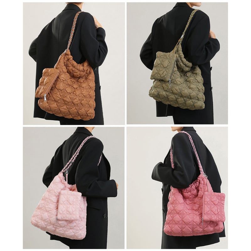 ポーチ付キルトチェーントートバッグ | Bagoodtimeshop