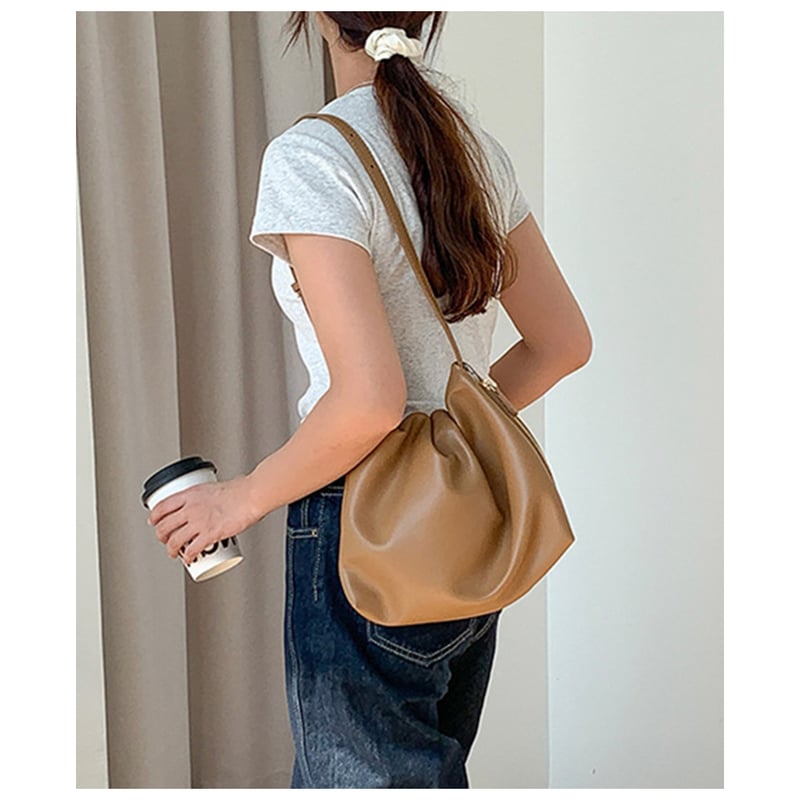 韓国風ギャザーショルダーバッグ | Bagoodtimeshop