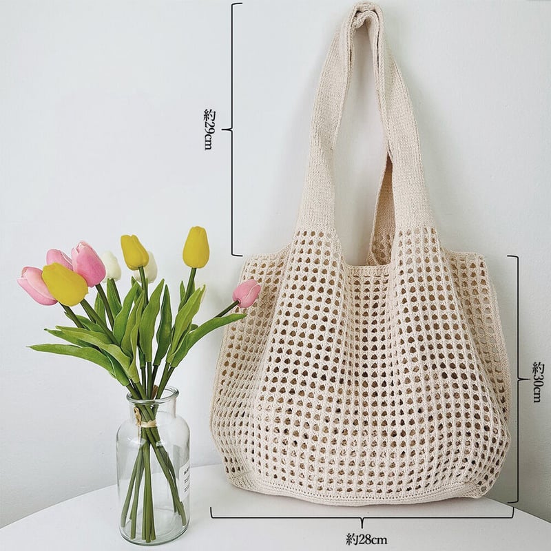 編みニットトートバッグ | Bagoodtimeshop 編みニットトートバッグ | Bagoodtimeshop