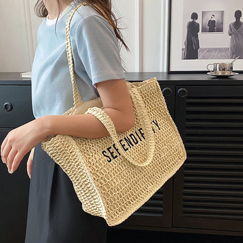 韓国風ストロートートバッグ | Bagoodtimeshop