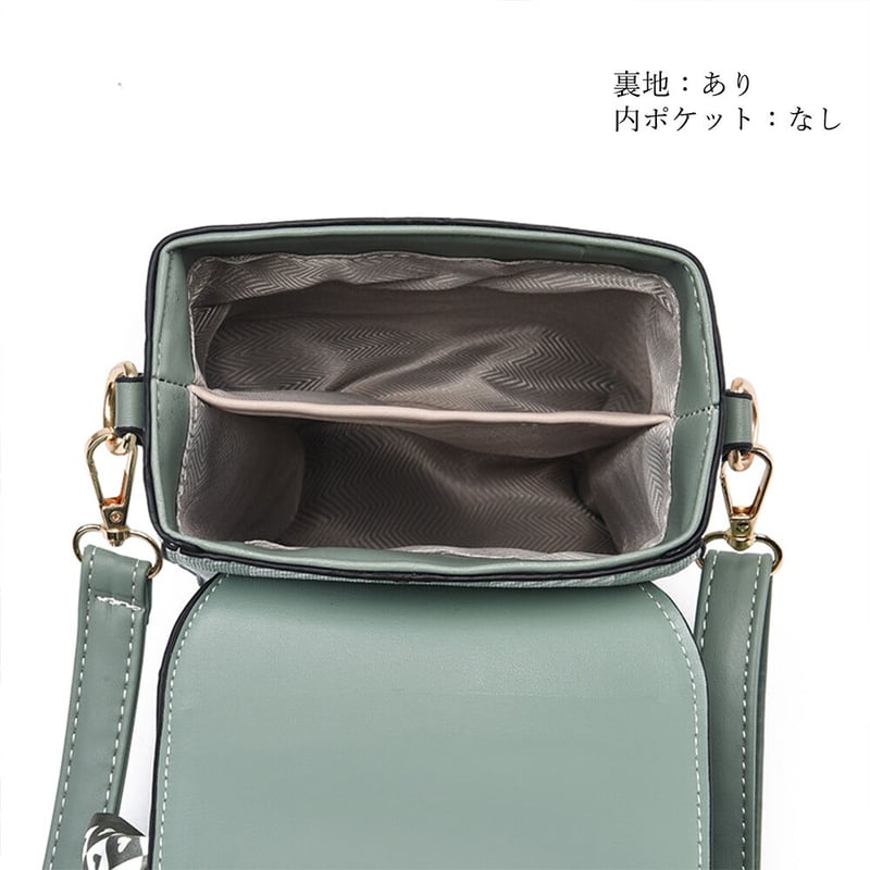 【正規品のみ販売】 ミニ ショルダーバッグ ベルベット  グリーン miniministore ミニショルダーバッグ スカーフ付き 縦型