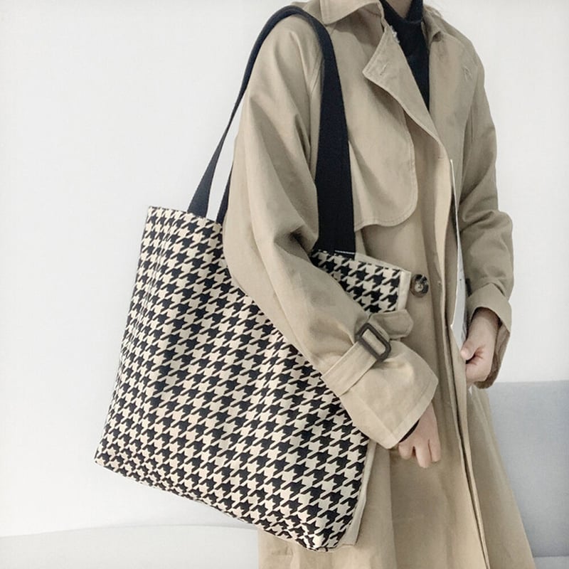千鳥格子トートバッグ | Bagoodtimeshop
