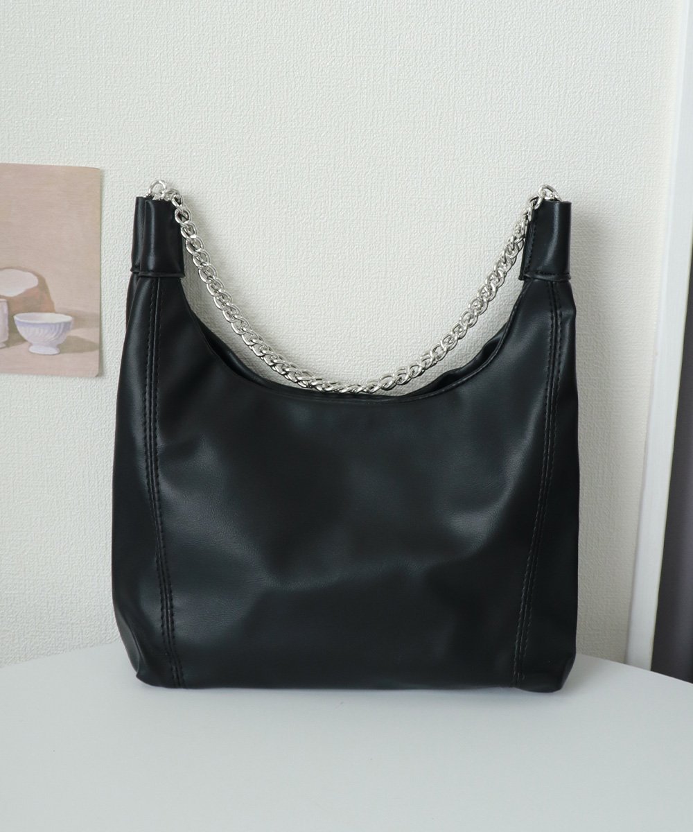 ★ハンドメイド★ ミニチュア チェーン トートバッグ BK ☆ハンドメイド☆ ミニチュア チェーン トートバッグ BK