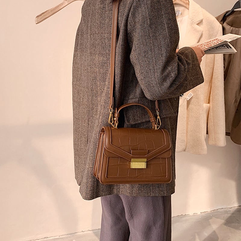 クロコ型押し ショルダーバッグ | Bagoodtimeshop