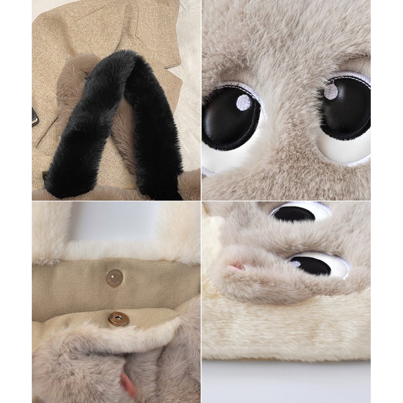 猫柄ふわふわファートートバッグ | Bagoodtimeshop
