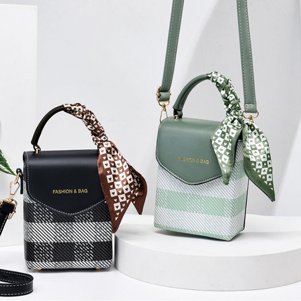 スカーフ付き 縦型ミニショルダーバッグ | Bagoodtimeshop