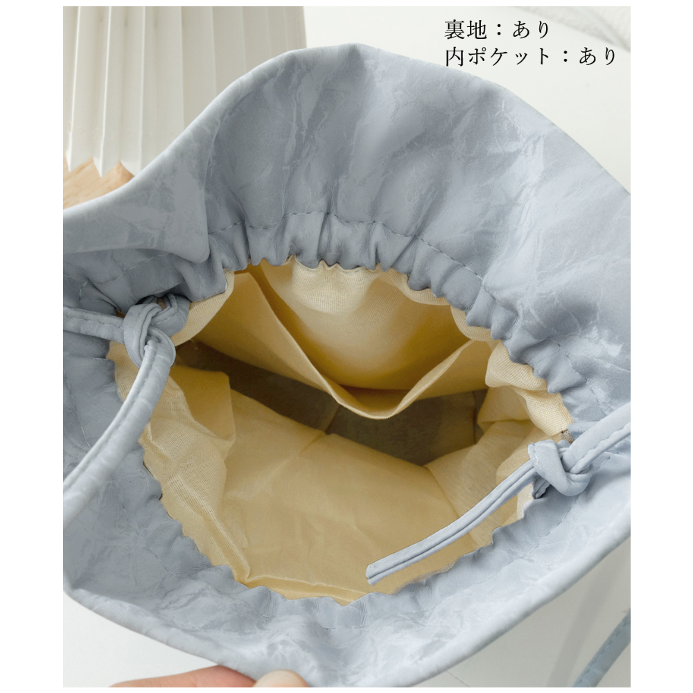 斜め掛け巾着ミニショルダーバッグ | Bagoodtimeshop