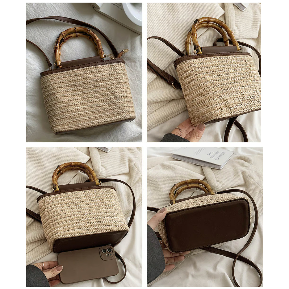 ベージュ　かごバッグ ほぼ未使用 30cm lbja13103.jpg