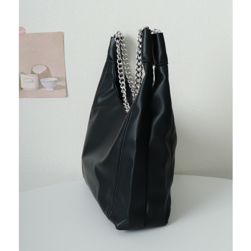 ★ハンドメイド★ ミニチュア チェーン トートバッグ BK ☆ハンドメイド☆ ミニチュア チェーン トートバッグ BK