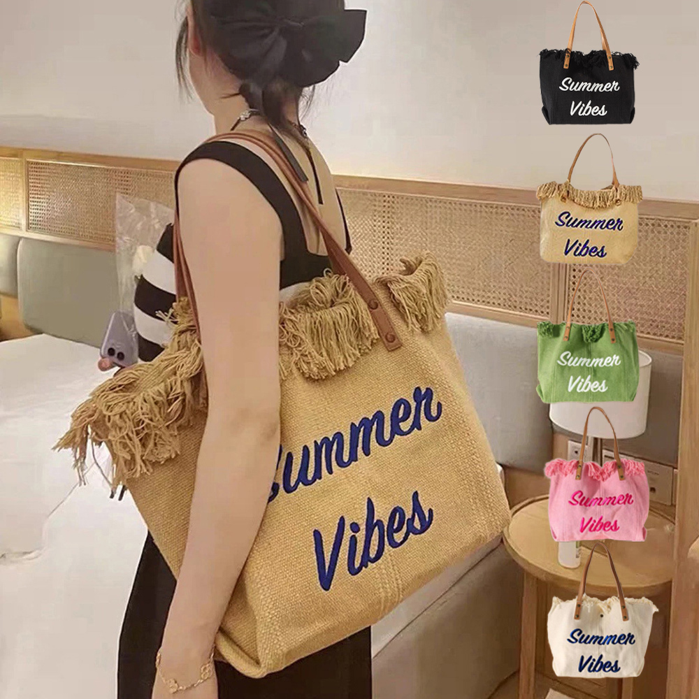 こんち⑅◡̈*　フリンジトートバッグ フリンジキャンバストートバッグ | Bagoodtimeshop