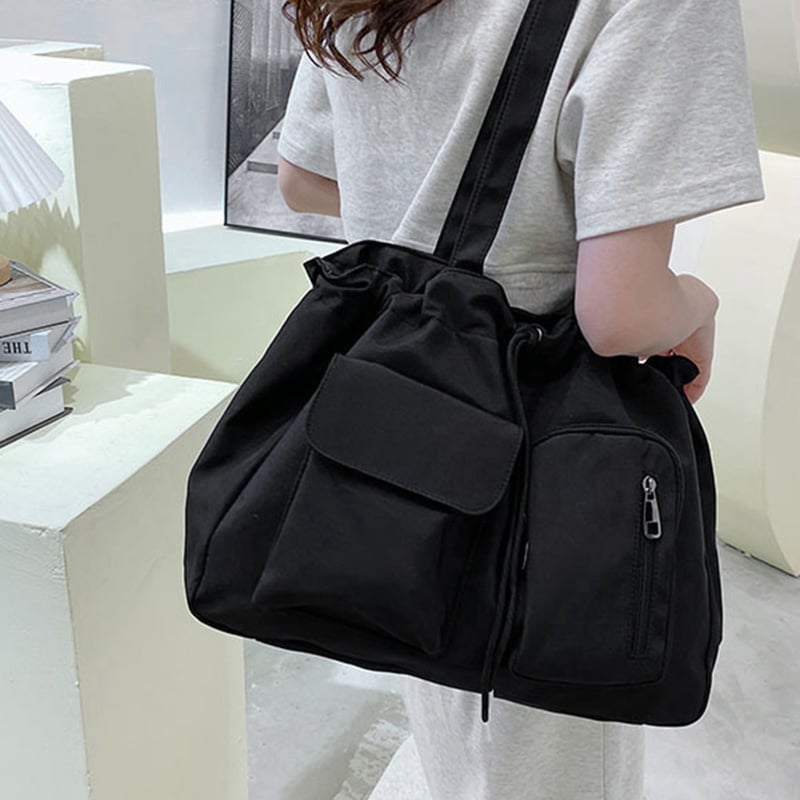 大容量ナイロン巾着トートバッグ | Bagoodtimeshop