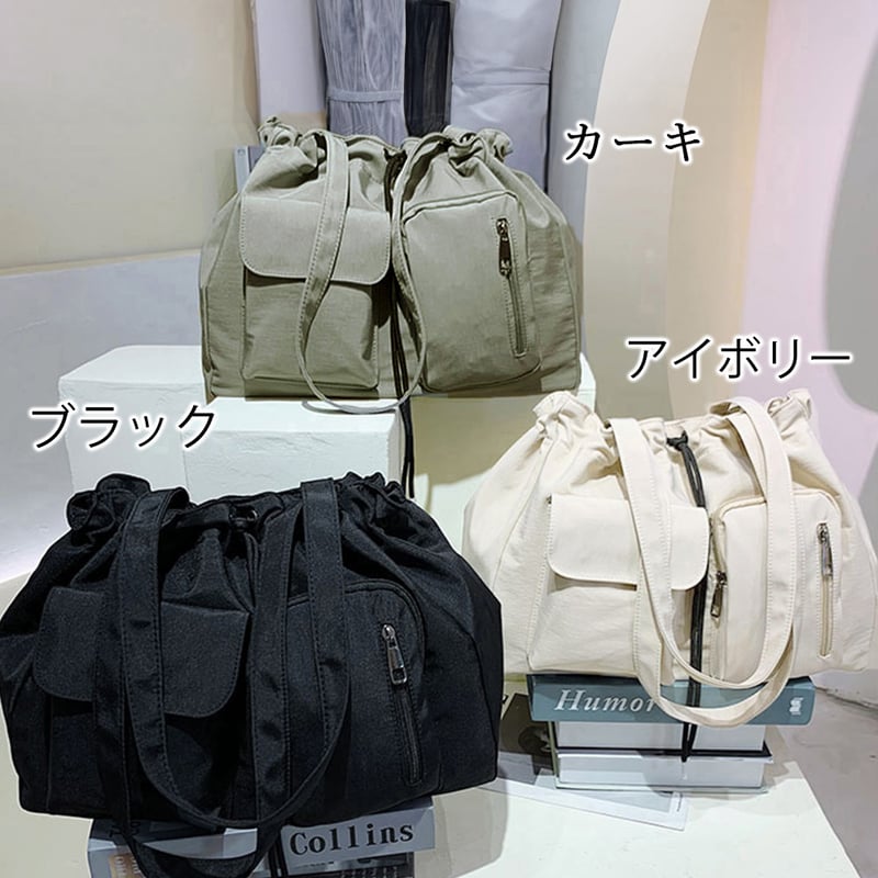 大容量ナイロン巾着トートバッグ | Bagoodtimeshop