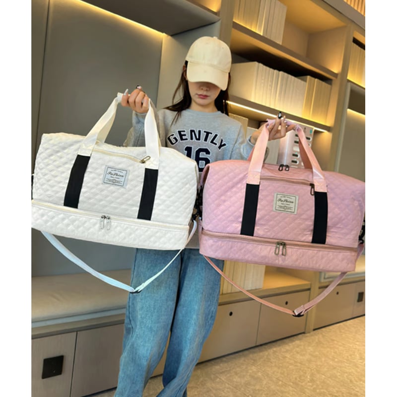 大容量キルティングトラベルバッグ タイプ2 | Bagoodtimeshop