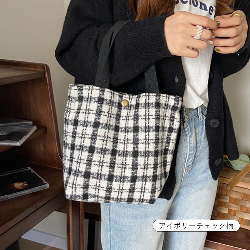 チェック柄ハンドバッグ an meets zakka タータンチェック柄2WAYショルダーミニ