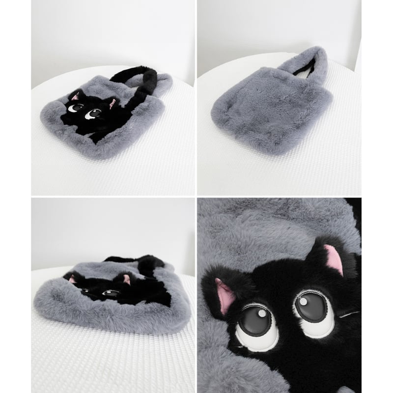 猫柄ふわふわファートートバッグ | Bagoodtimeshop