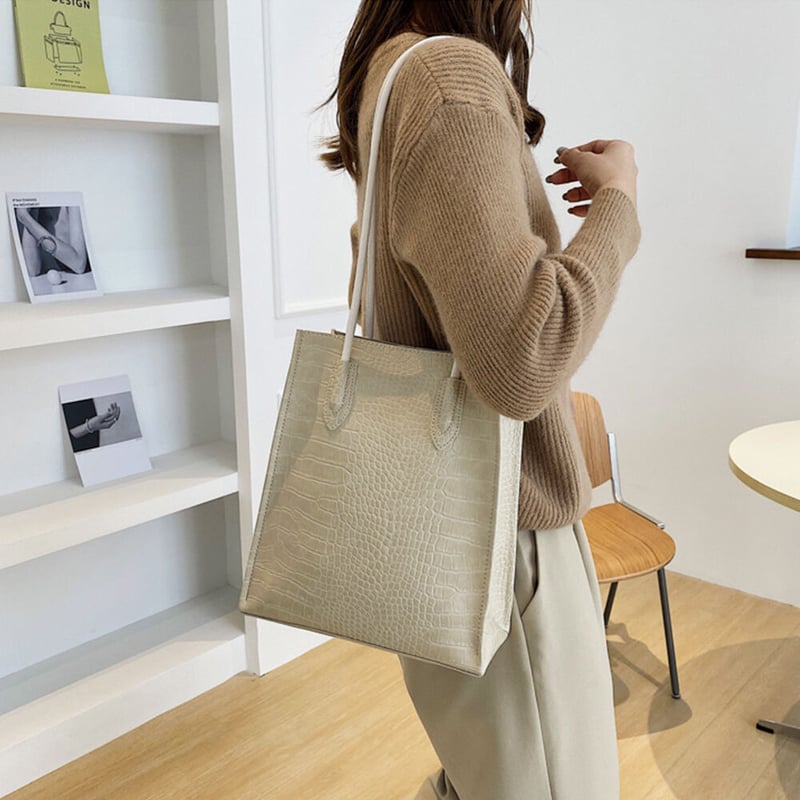 クロコダイル柄ポーチ付きトートバッグ | Bagoodtimeshop クロコダイル柄ポーチ付きトートバッグ | Bagoodtimeshop