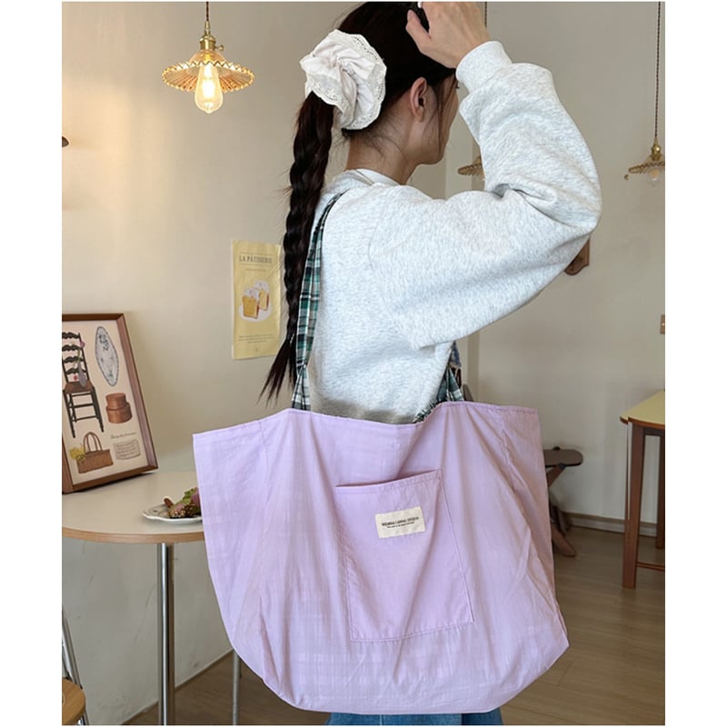 リバーシブル2way韓国風トートバッグ | Bagoodtimeshop