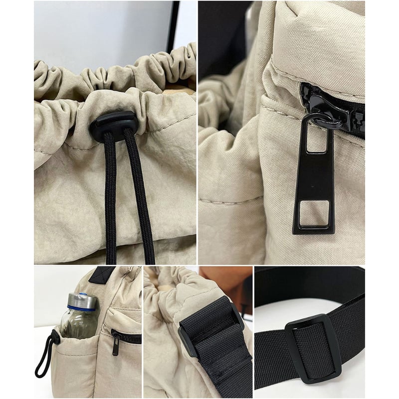 大容量ドローストリングショルダーバッグ | Bagoodtimeshop