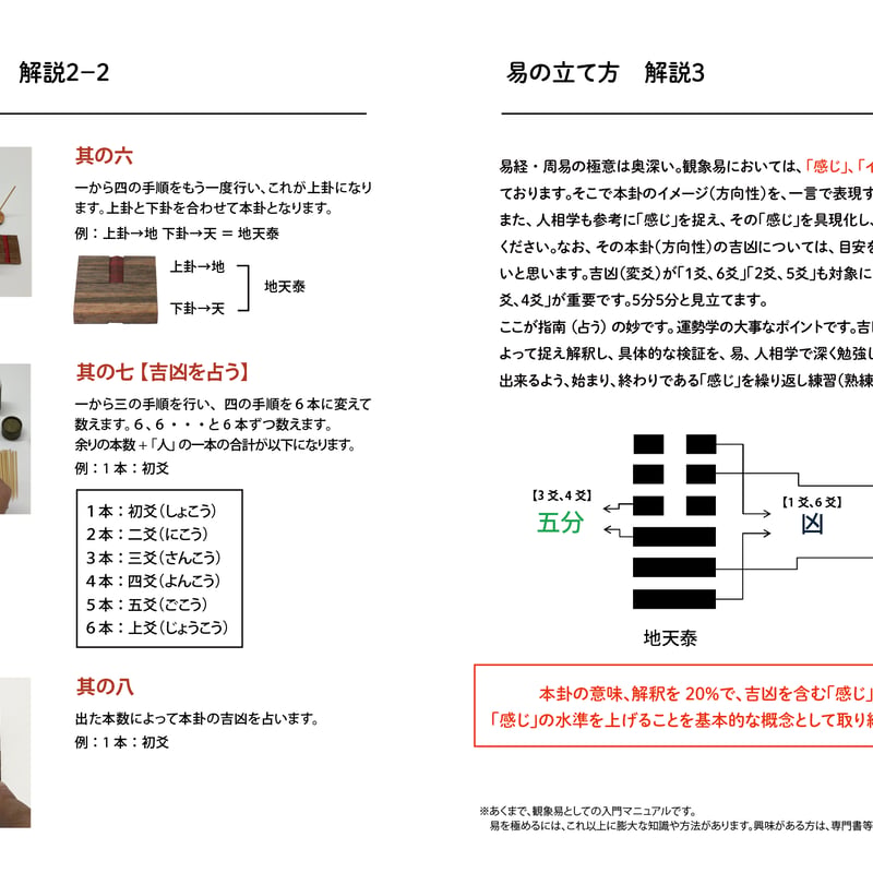 観象ミニ易入門セット-筮竹・筮筒・算木・太極・ケロク器