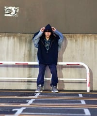 WEYEP　No.R-W-165-P　 side and under sleeve ZIP parka-SWEAT AND DENIM