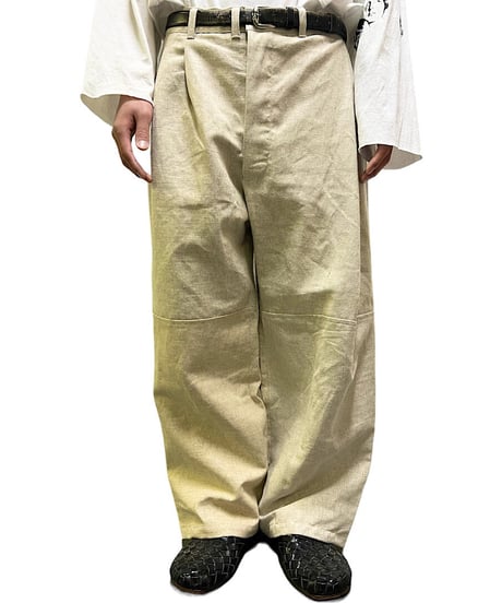 YUYAMORIBE　No.YM-DL×PT-02×C　ASYMMETRY TUCK PANTS