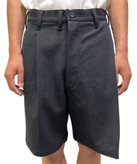 YUYA MORIBE　No. YM-PT-02-2　ASYMMETRY TUCK SHORTS(VINTAGE SLACKS)