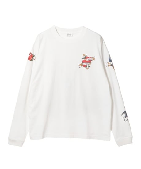 RHODOLIRION　NO.SW1057A  Printed Tattoo Long Sleeve Tee