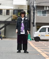 YUYAMORIBE　No.YM-DL×PT-02×C　ASYMMETRY TUCK PANTS