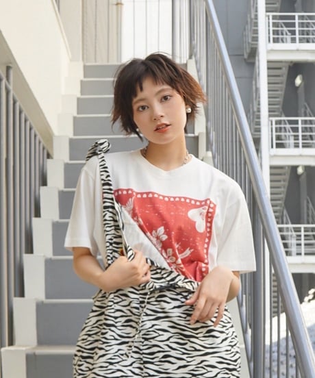 RHODOLIRION　 NO.RV1073A  Hanky Printed Tee