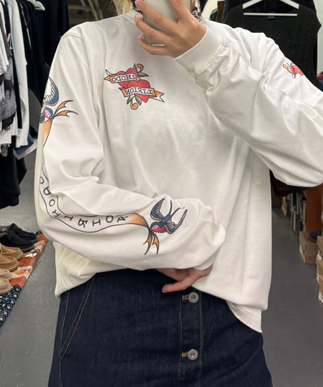 RHODOLIRION　NO.SW1057A  Printed Tattoo Long Sleeve Tee