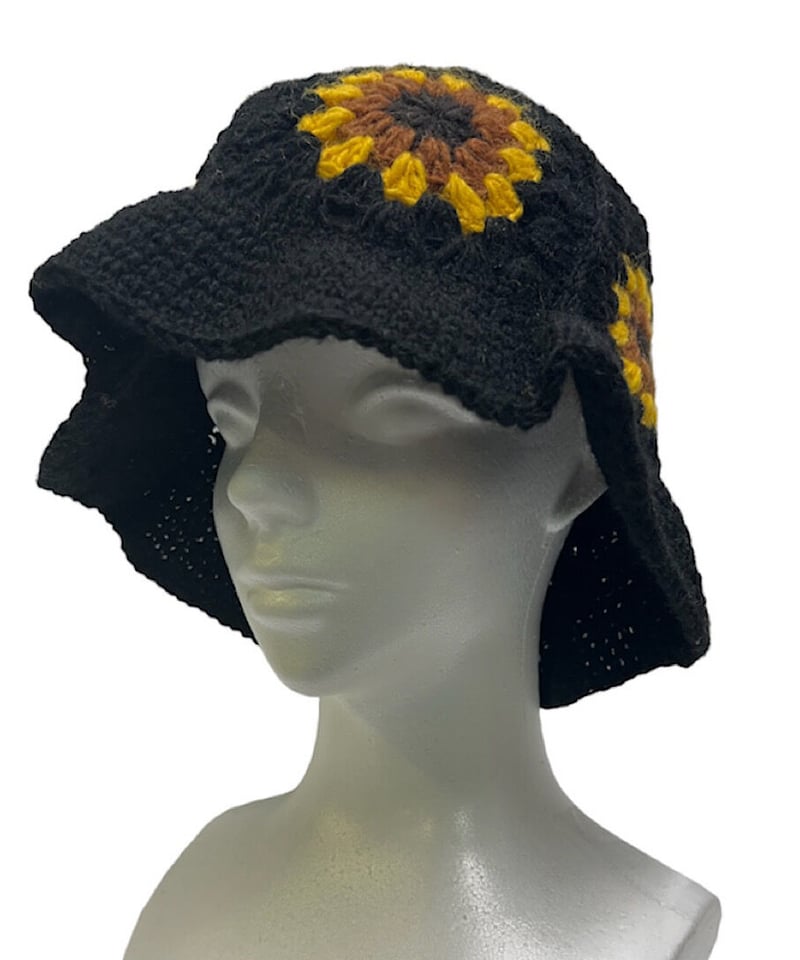 MacMahon Knitting Mills Crochet Hat Sunflower