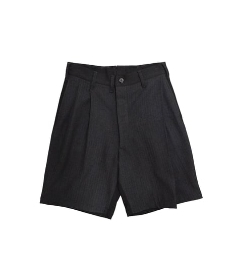 YUYA MORIBE　No. YM-PT-02-2　ASYMMETRY TUCK SHORTS(VINTAGE SLACKS)