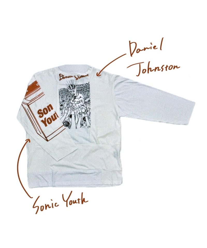 美品SONIC YOUTH©WEYEP Sleeve Rocktee White WEYEP No.R-W-022 Front And Right Sleeve Rocktee