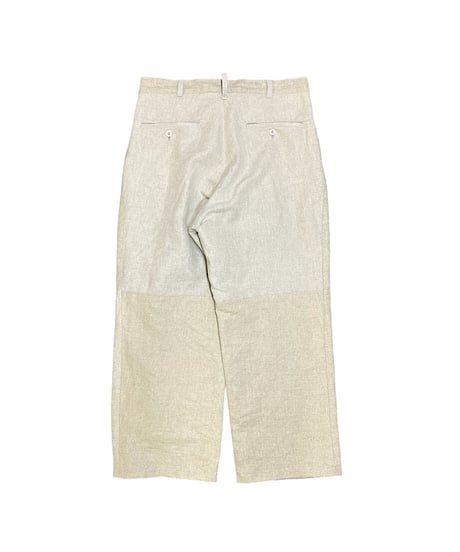 YUYAMORIBE　No.YM-DL×PT-02×C　ASYMMETRY TUCK PANTS