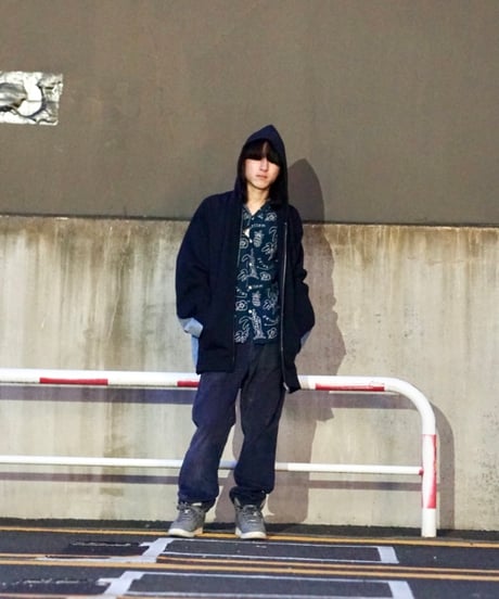 WEYEP　No.R-W-165-P　 side and under sleeve ZIP parka-SWEAT AND DENIM