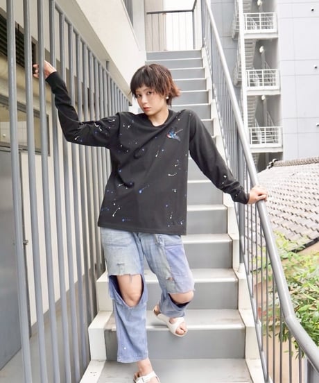 RHODOLIRION　 NO.RV1072B   Painting Long Sleeve Tee