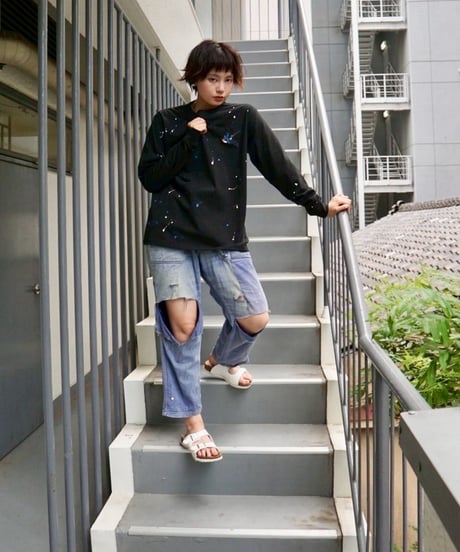 RHODOLIRION　 NO.RV1072B   Painting Long Sleeve Tee