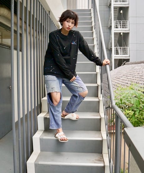 RHODOLIRION　 NO.RV1072B   Painting Long Sleeve Tee