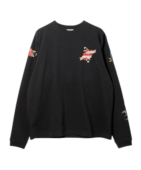 RHODOLIRION　NO.SW1057B  Printed Tattoo Long Sleeve Tee